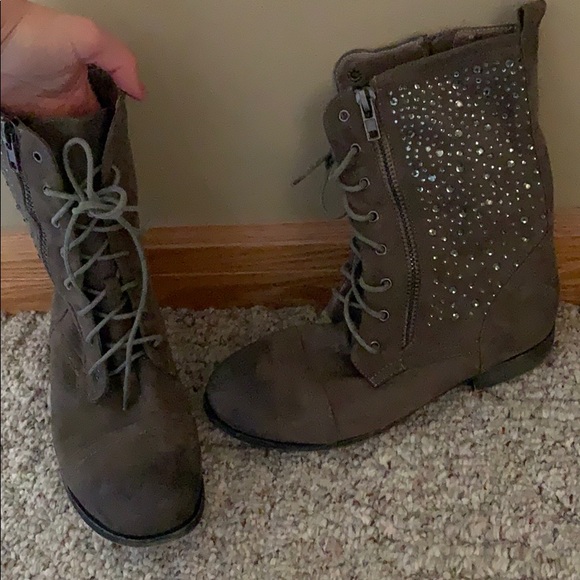 Charming Charlie bling combat boots - Picture 1 of 2
